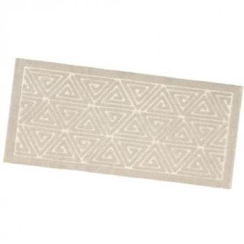 Tapis de Bain en Coton Doux Beige 65x150 cm