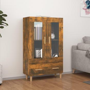 Aparador en roble ahumado 70x31x115 cm con acabado en madera multicapa