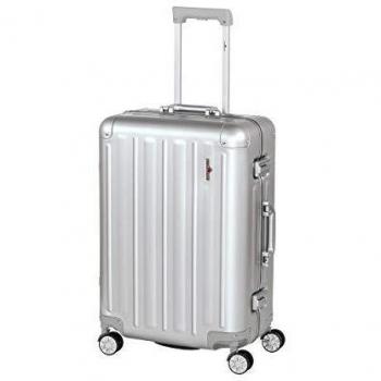 Silber‑ProfilPlus 4‑Rollen-Trolley aus Aluminium – 65 cm