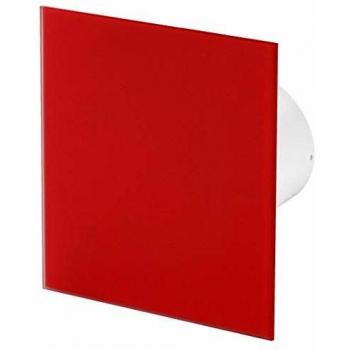 Ventilateur de Ventilation 125mm avec Minuterie Verre Rouge Mat