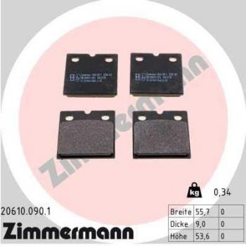 Zimmermann Brake Pads Set 20610.090.1