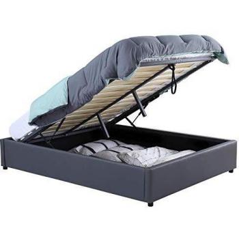 Lit Coffre Double Miami avec sommier 140 x 190 cm PVC