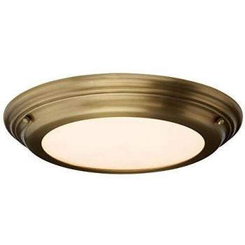 Sleek & Modern Aged Brass Single Light Flush Mount LED Ceiling Light