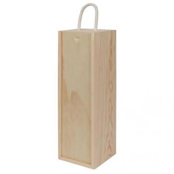 Handcrafted Wooden Champagne Holder – 1 Bottle, Natural Grain