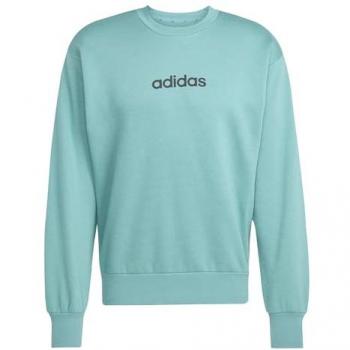 Adidas Linear Fleece Hoodie – Powder Teal and Black, XL for Men