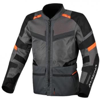 Schwarz-Graue Macna Captane Textiljacke 2XL