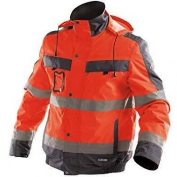 Dassy Lima Winterjacke, Neonrot/Zementgrau, Größe 3XL