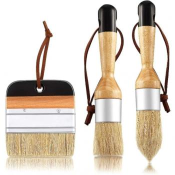 Chalk Paint Brushes with Ergonomic Grip