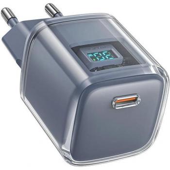 Caricabatterie da Parete A53 30 W PD GaN Display – Grigio