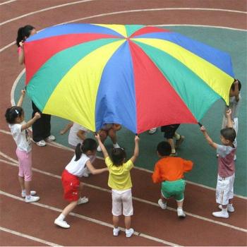 Outdoor Rainbow Parachute Game for Kids