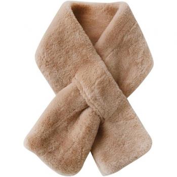 Thick Faux Fur Leopard Print Scarf for Women