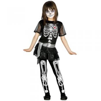 Disfraz de Esqueleto con Diamantes para Niña Talla 7-9