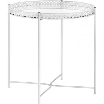 Tavolo d’angolo silver vitaXL 40x40x41 cm con vetro