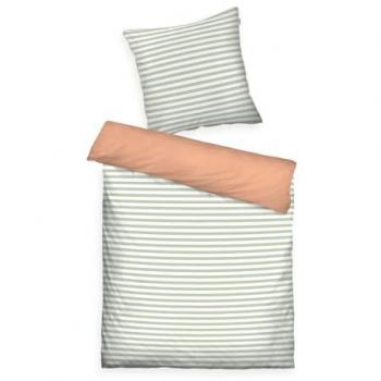 TOM TAILOR Bettwäsche “Streifen‑Wendebett” 155x220 cm – Perkal, 2‑teilig