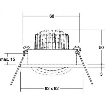 LED Recessed Spotlight – Tirrel‑S, RC‑Dimmable, Matte Aluminium Finish