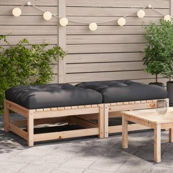 VidaXL Weather-Resistant Garden Footstools with Cushions