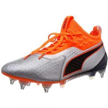 Puma One 1 Mx SG Silver Synthetic Men's Football Cleats UK 6.5