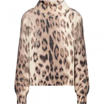 MONARI Damen Rollkragenpullover beige gemustert Größe 42