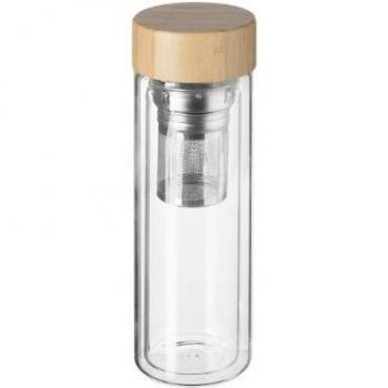 Termo de Bambú 40cl con Doble Pared y Filtro
