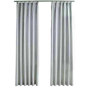 Blackout Curtains with Hooks 2 pcs Off White 140x245 cm Vidaxl