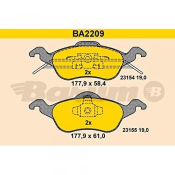 Barum ATE BA2209 Set Freno completo con Fodera