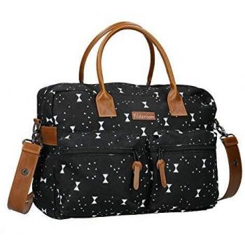 Kidzroom Borsa fasciatoio nera con fiocchi