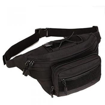 Riñonera Bandolera Negra para Caza y Trekking