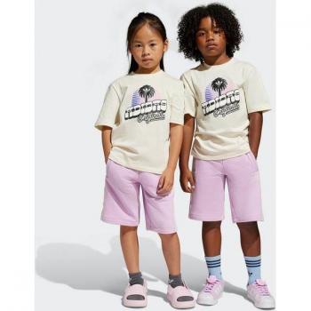 Giàto Adidas Originale: Shorts e Maglietta Cream White/Blu Lilac per 4-5 anni