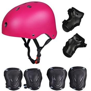 Casco BMX 6 elementi con protezioni per polsi, ginocchiere e gomiti