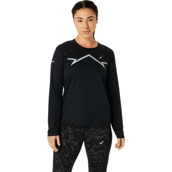 Asics T-shirt à Manches Longues Femme Lite-Show Noir