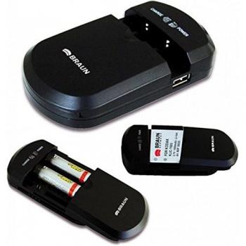 Braun 1 For All Multi Caricabatterie Universale Auto e Interno, Nero