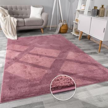 Tappeto Peluche Alto Pelo Lungo 240x340 cm – Disponibile in Viola e Rosa