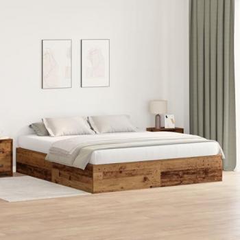 Solid Oak Wood Storage Bed by vidaXL