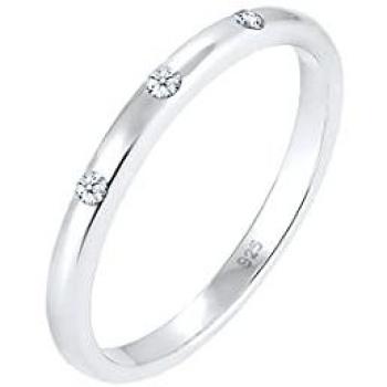 Elli DIAMONDS Trauring Bandring Diamant (0.045 ct) 925 Sterling Silber