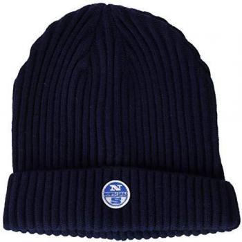 Cappello di Lana Beanie con Logo North Sails, Blu (Navy Blue 802.0), Unica Taglia Uomini