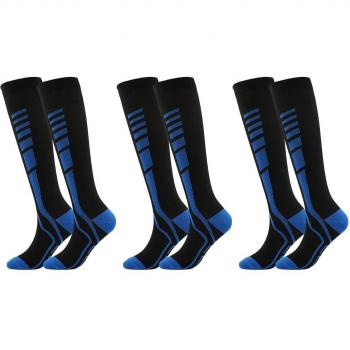 Chaussettes de Compression 3 Paires pour Marathon, cyclisme, football, varices, 20-30 mmHg