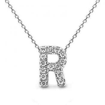 Collar de Letra R en Plata de Ley 925