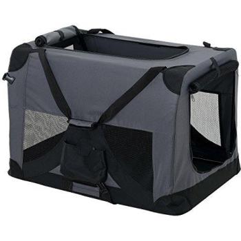 Pro.tec Faltbare Hundebox, grau, Größe M