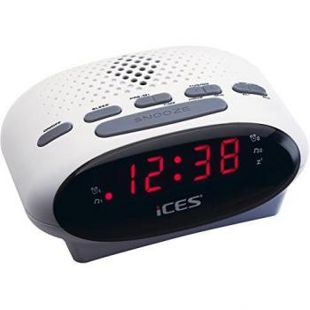 ICES ICR-210 Reloj Blanco con Radio FM