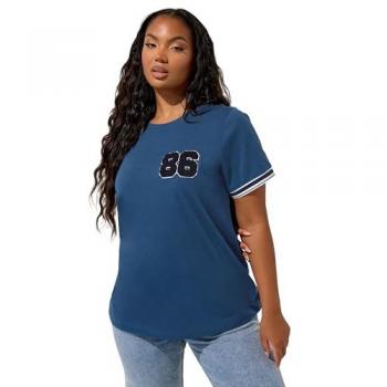 T‑shirt Yours Curve – Couleur Bleu Varsity 86
