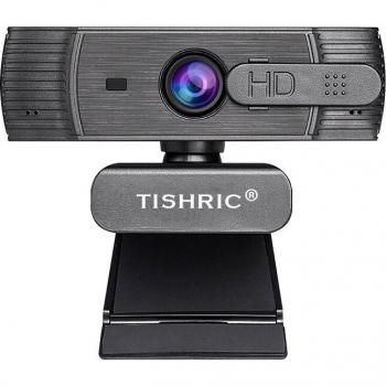 Tishric T200 Ultra‑Clear 1080p Web Camera with Auto Focus & Hidden Microphone Cover