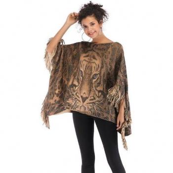 Suéter de animal print tigre para mujer