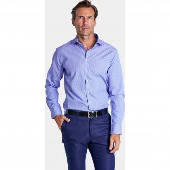 Camisa Cuadros Azul Corte Slim para Hombre