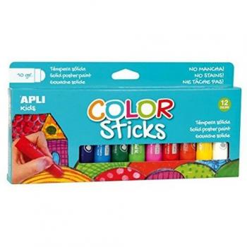 TEMPERA SOLIDA APLI COLOR STICK 12ud