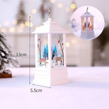 Old Man Snowman Elk Christmas Lantern