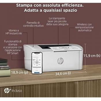 HP LaserJet M110we Wireless Monochrome All-in-One Printer, HP+, HP Instant Ink Eligible, Black and White for Small Office Use
