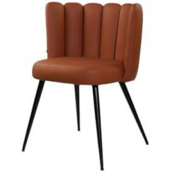Kawola JADA Esszimmerstuhl – ergonomisches Design, Kunstleder in Cognac