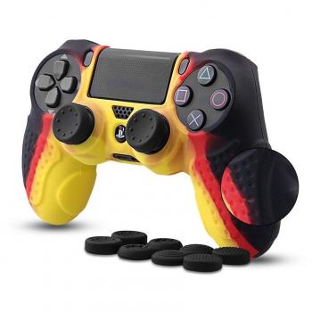 CHIN FAI Silikon Schutz-Hülle für PS4 Controller mit 8 Daumengriffen