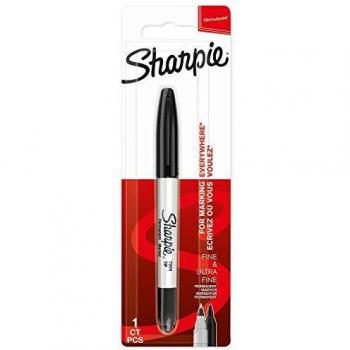Marqueur Permanent Sharpie Pointe Double Noir