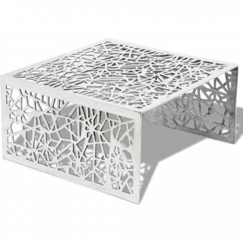 VidaXL Aluminium Coffee Table with Geometric Design